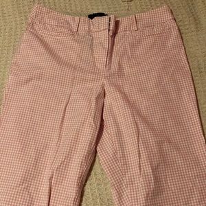 ♡ Talbots Pink Gingham Cropped Pants ♡